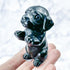 2.25 Inch Obsidian Puppy Carving L32