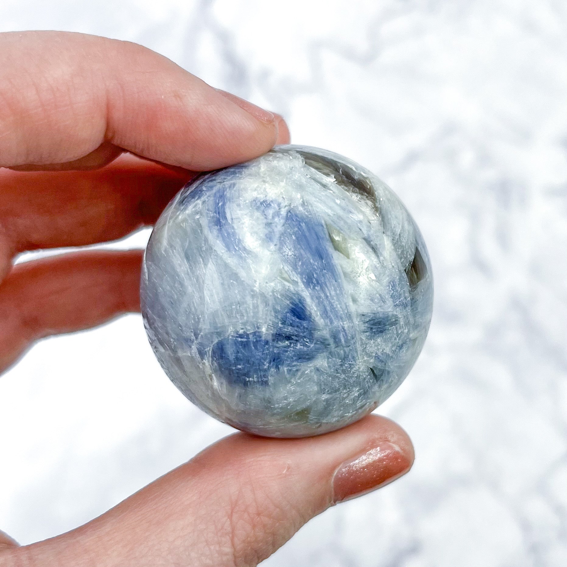 1.5 Inch Blue Kyanite Sphere A35