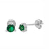 3mm Sterling Silver and Cubic Zirconia Round Stud Earrings B14