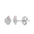 6mm Sterling Silver and Cubic Zirconia Cupcake Stud Earrings C14
