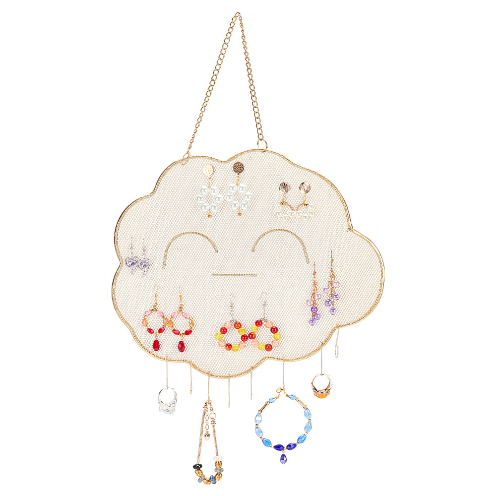 10x12in Iron Mesh Cloud Jewelry Hanging Organizer P22