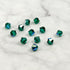 4mm Swarovski Emerald AB Green / Blue Bicone Bead Pack (12 Beads)