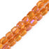 8x6mm Faceted Orange AB Glass Column Bead Pack (20 Beads) L25