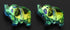 13mm Faceted Green AB Crystal Elephant Bead V2