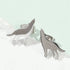 11mm Stainless Steel Howling Wolf Stud Earrings Y12
