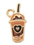 20mm Brown and Orange Milk Tea Charm E2