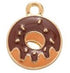 18mm Brown and Orange Donut Charm F2