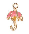 19mm Coral and Gold Simple Umbrella Charm H2