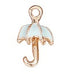 19mm Light Blue and Gold Simple Umbrella Charm J2