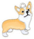 24mm Brown Corgi Dog Charm Y2