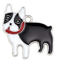 26mm Black Boston Terrier Dog Charm N2