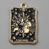 28mm Black and Gold "The Lovers" Tarot Card Pendant G2