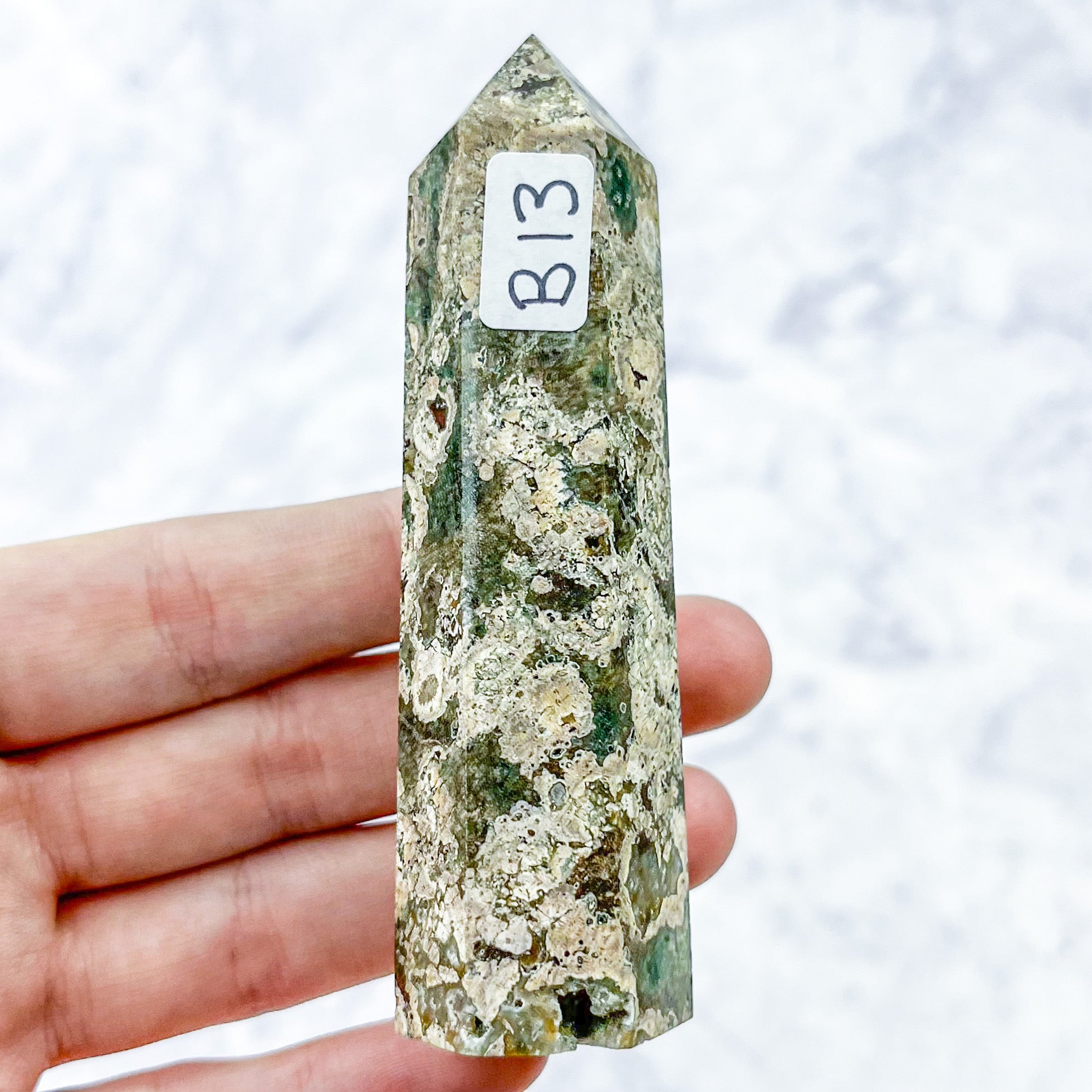 3.5 Inch Russian Flower Jasper Tower B13