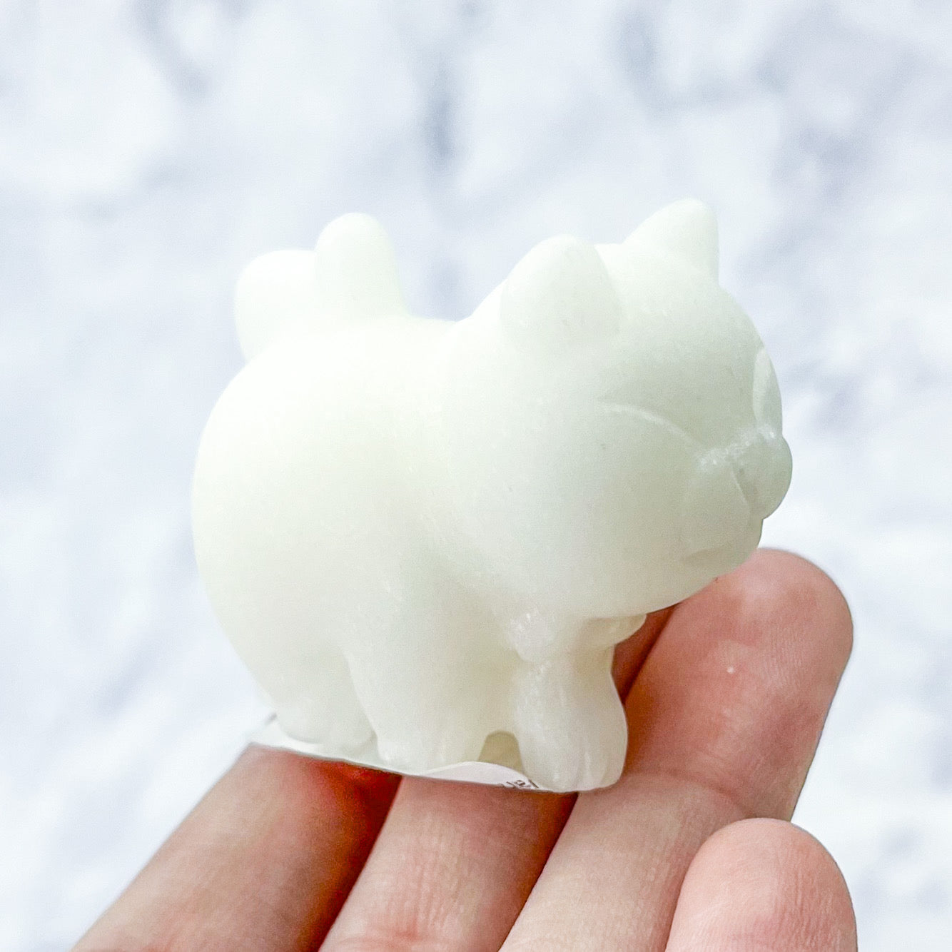 1.75 Inch Dolomite Cat Carving R12