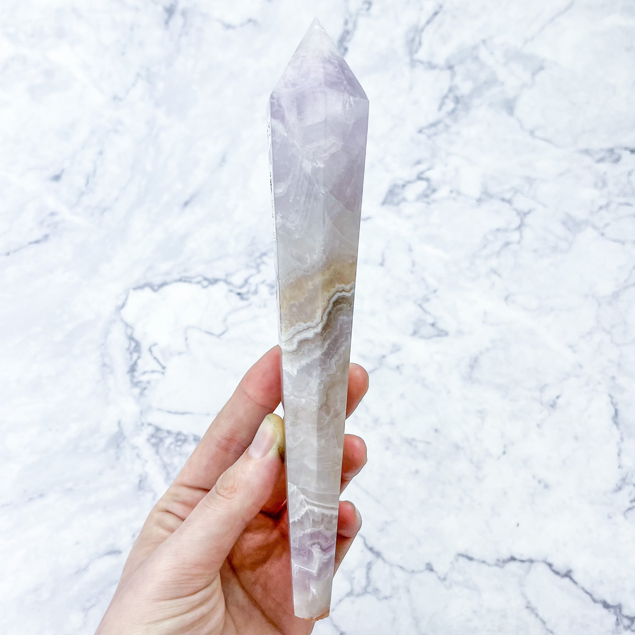 8 Inch Amethyst Agate Wand B73