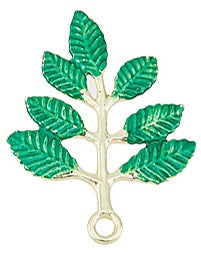 37mm Green 7-Leaflet Branch Charm M2