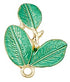 25mm Green Triple Leaf Charm N2