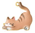 25mm Brown Stretching Cat Charm B2
