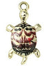 24mm Black, Red, and Cream Tortoise Charm V2