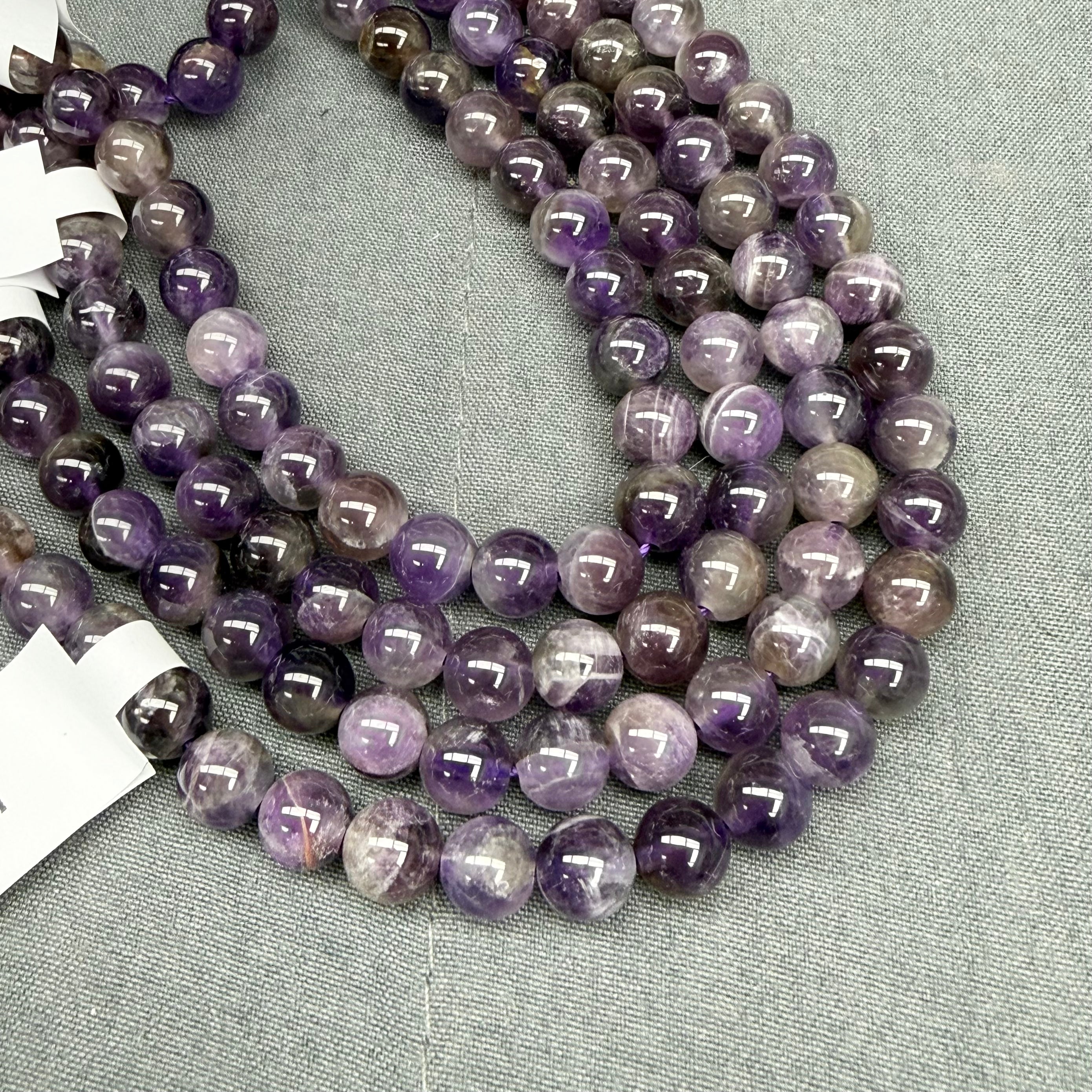 6mm Phantom Amethyst Bead Half Strand F12