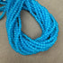 4mm Ocean Blue Glass Bead Strand 31" Loop $6.00