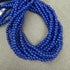 4mm Royal Blue Glass Bead Strand 31" Loop $6.00