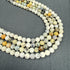 6mm Dendritic White Opal Bead Strand J15