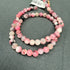 6mm Dyed Pink/Grey Chalcedony Bead Strand $9.00
