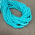 4mm Caribbean Blue Glass Bead Strand 31" Loop $6.00