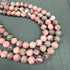 10mm Natural Pink Zebra Jasper Bead Strand D12