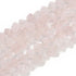 8mm Rose Quartz Corner-Drilled Cube Bead Strand Z14