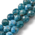 8mm Faceted Blue Apatite Bead Half Strand L18