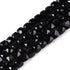 4mm Black Tourmaline Faceted Cube Bead Pack (10 Beads) J47