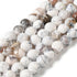 8mm White Fire Crackle Agate Bead Strand R12