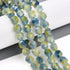 8mm Dyed Green and Yellow Chalcedony Polygon Bead Half Strand U8