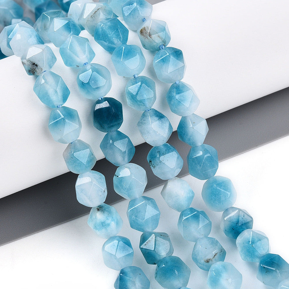 8mm Dyed Chalcedony Polygon Bead Half Strand $8.00