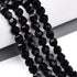 8mm Black Obsidian Polygon Bead Half Strand Z8