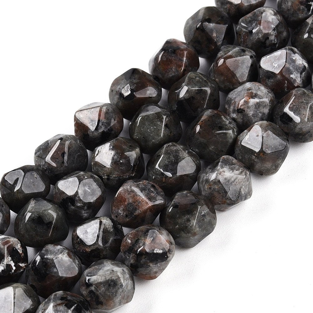 10mm Yooperlite Polygon Bead Half Strand C8