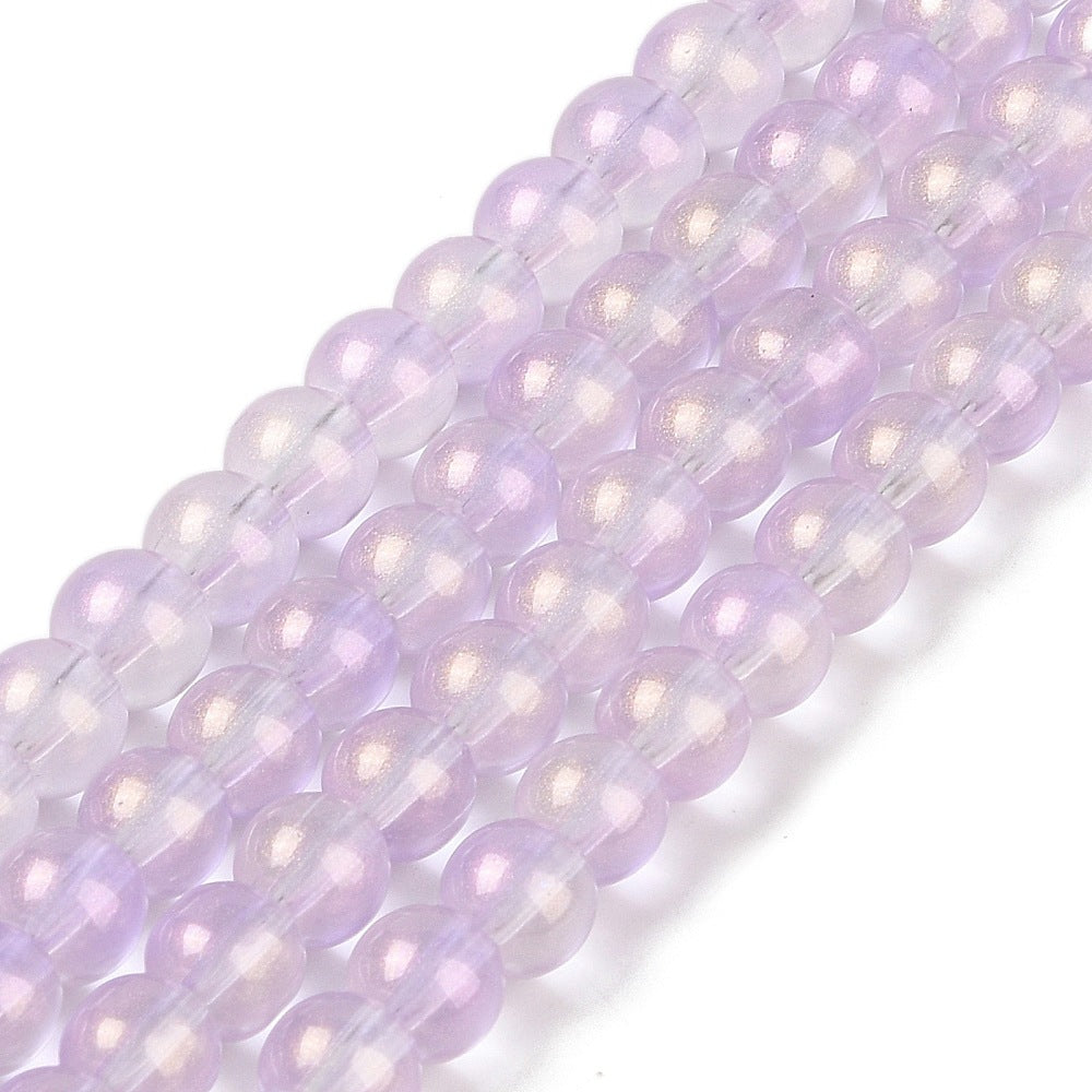 10mm Glitter Powder Glass Bead Strand 32" Loop $9.00