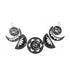 30-Inch Wooden Moon Phases with Lotus Wall Hanging K16