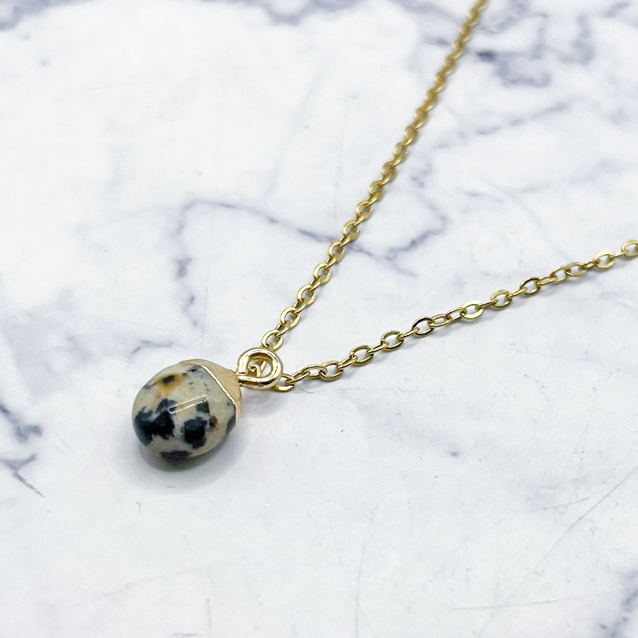 18mm Dalmatian Jasper Egg Pendant V25