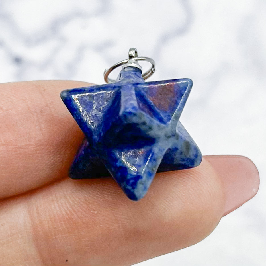 22mm Lapis Lazuli Merkaba Pendant C5