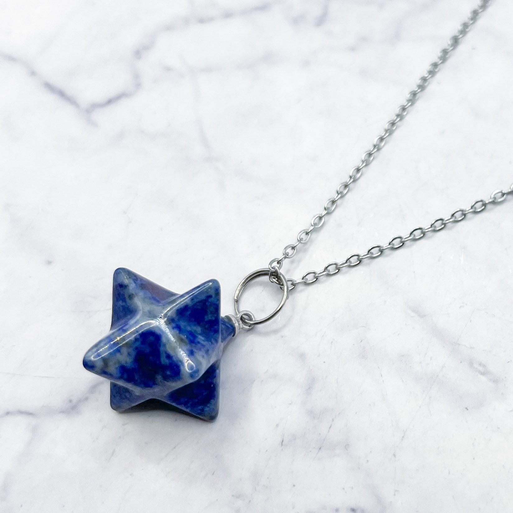 22mm Lapis Lazuli Merkaba Pendant C5