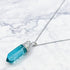 Dyed Turquoise Quartz Bullet Pendant B5