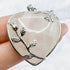 44mm Rose Quartz in Floral Heart Pendant L12