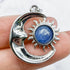 1 Inch Silver Moon and Kyanite Sun Pendant C12