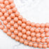 8mm Pink Glow in the Dark Bead Half Strand W7