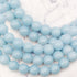 10mm Ice Blue Glow In The Dark Bead Half Strand X8