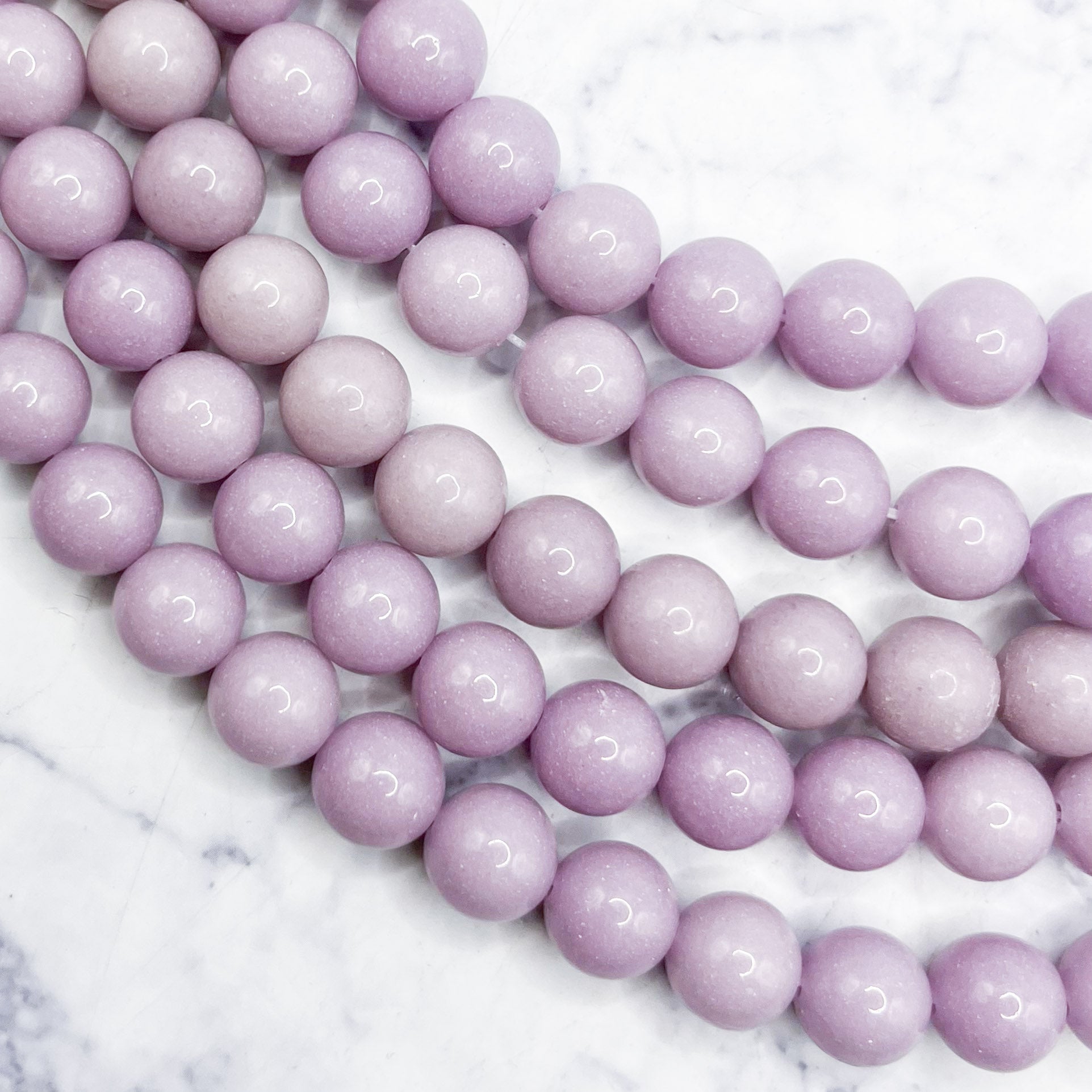 10mm Purple Glow in the Dark Bead Half Strand F8