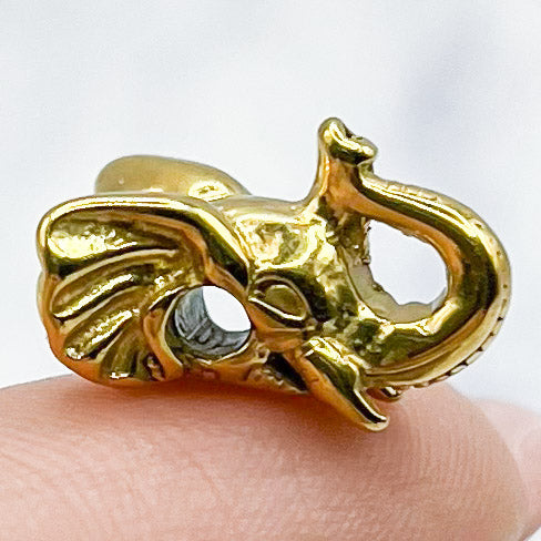 10mm Antique Gold Elephant Spacer Bead Pack E3